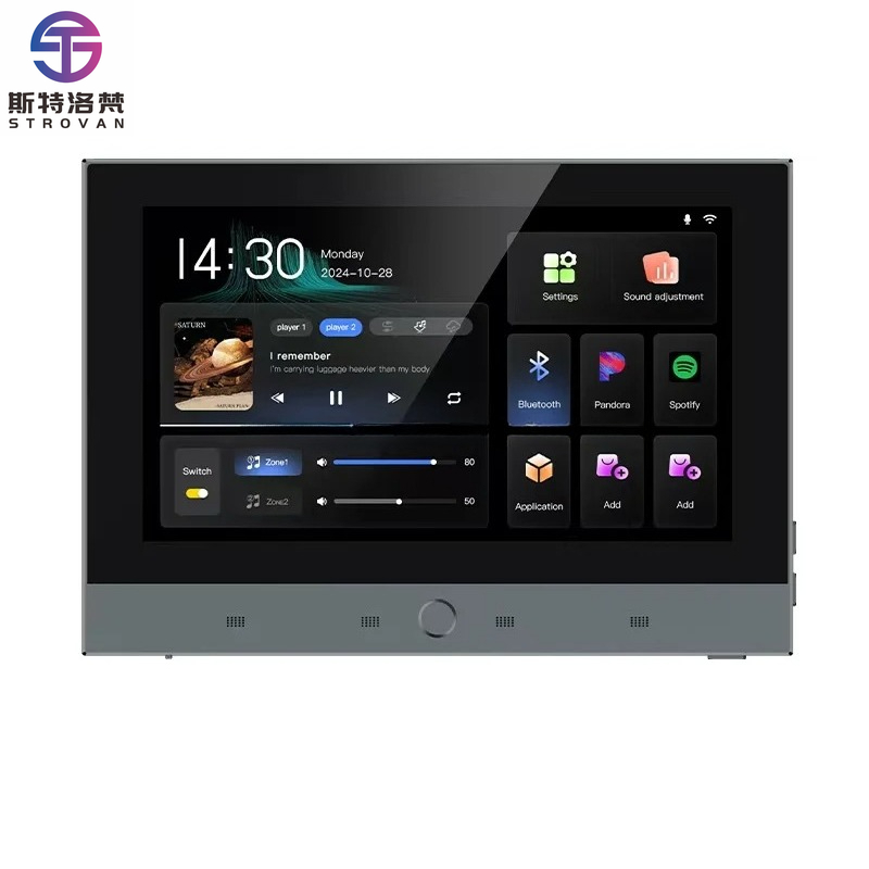 Audio Music In Background - รีโมทคอนโทรลแบบสัมผัสหน้าจอไร้สาย WiFi ระบบโฮมเธียเตอร์ติดผนังแบบฝัง ระบบเสียงสมาร์ทโฮม ระบบเพลงประกอบพื้นหลัง