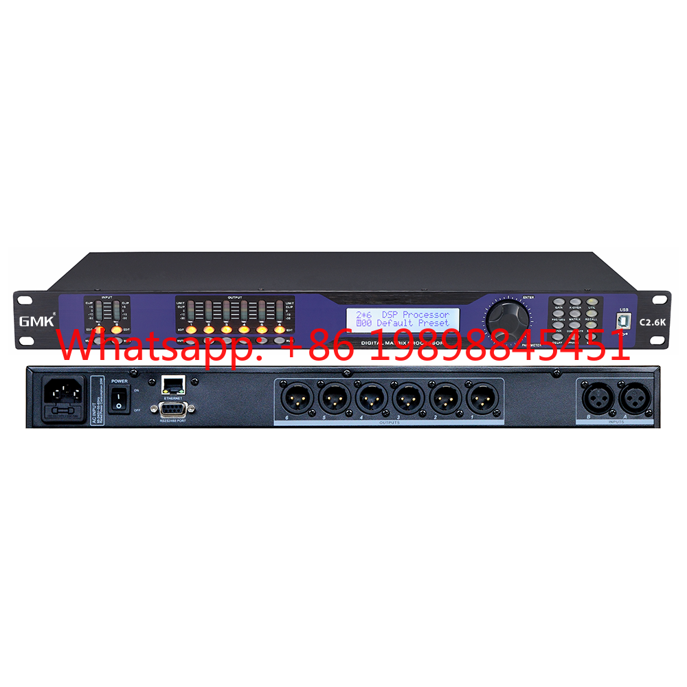 Audio Music Effect - โปรเซสเซอร์เสียงพกพา GMK C2.6K DSP, โปรเซสเซอร์เบสระดับมืออาชีพสำหรับการแสดงดนตรีสดและงานอีเวนต์