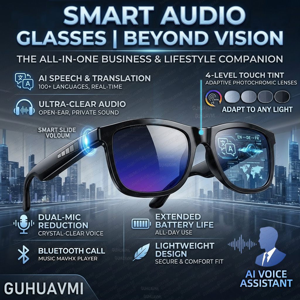 Audio Music To Video Ai Free - แว่นตาอัจฉริยะเปลี่ยนสีสัมผัสได้ รุ่นใหม่ สำหรับผู้ชาย พร้อม AI แปลภาษา