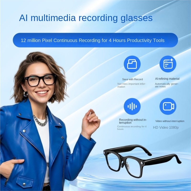 Audio Music To Video Ai Free - OLOIU Echowear แว่นตาอัจฉริยะ AI พร้อมกล้อง 12