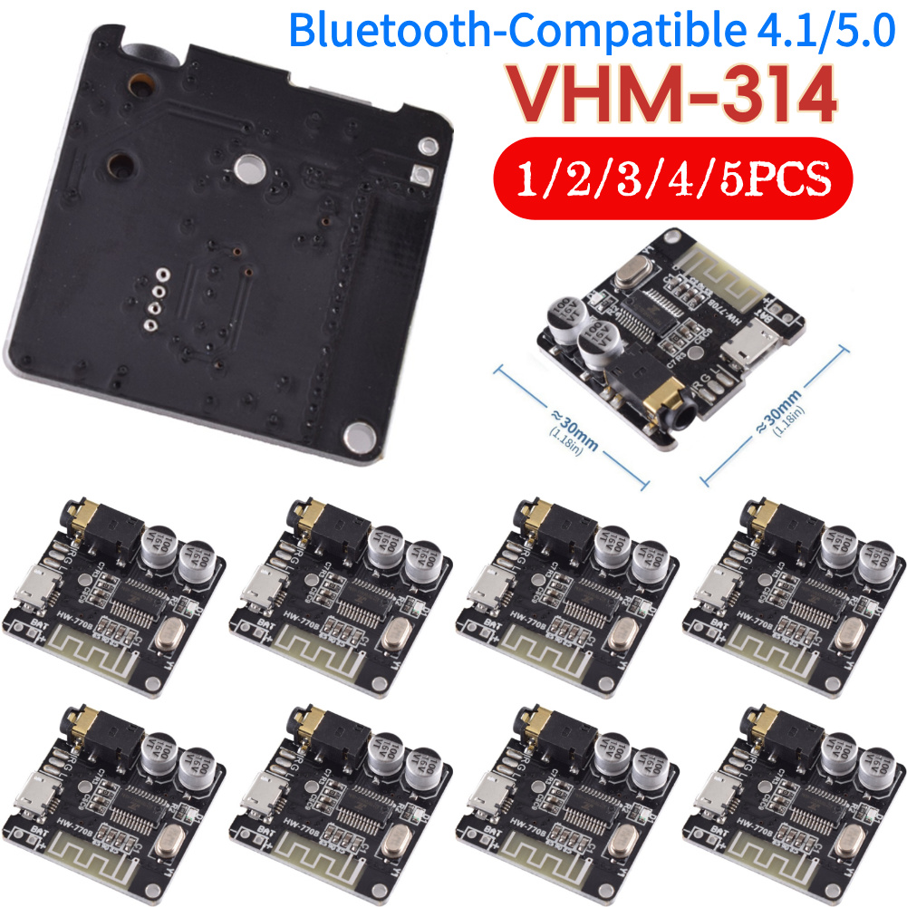 Audio Music To Mp3 - 1-5PCS 3.7-5V VHM-314 บอร์ดรับสัญญาณเสียงบลูทูธรองรับบลูทูธ 4.1/5.0 MP3