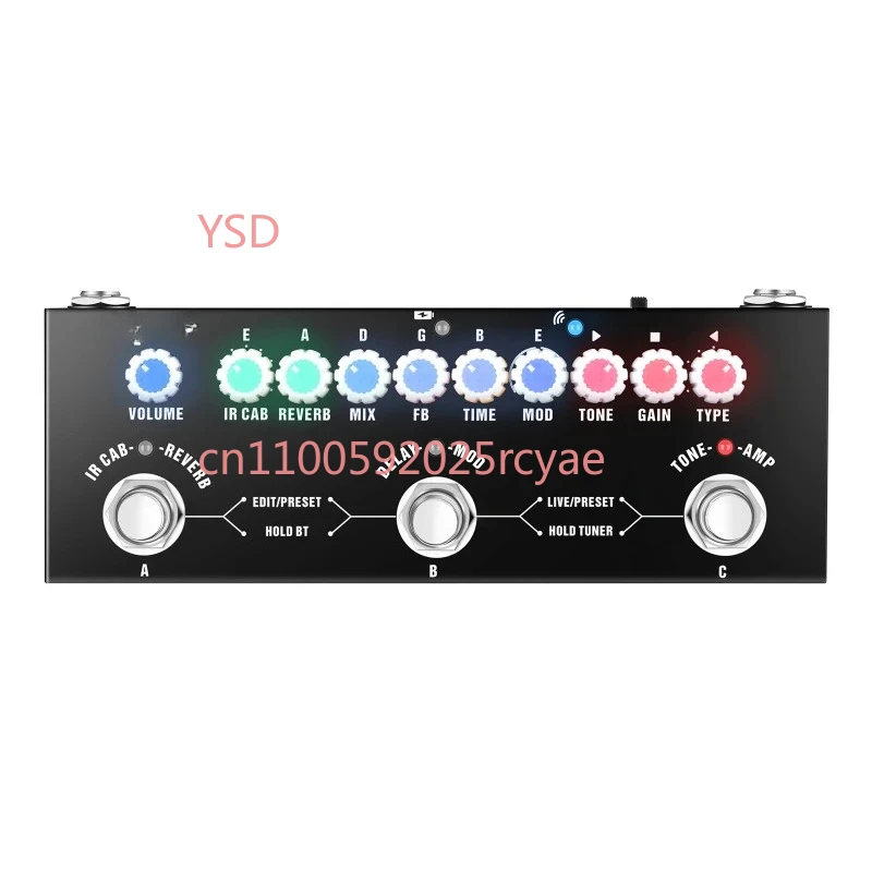Audio Music Effect - เอฟเฟคกีตาร์ไฟฟ้าอเนกประสงค์แบบรวมในหนึ่งเดียว พร้อมฟังก์ชันเล่นเพลงไร้สายและบันทึกเสียงผ่านโทรศัพท์