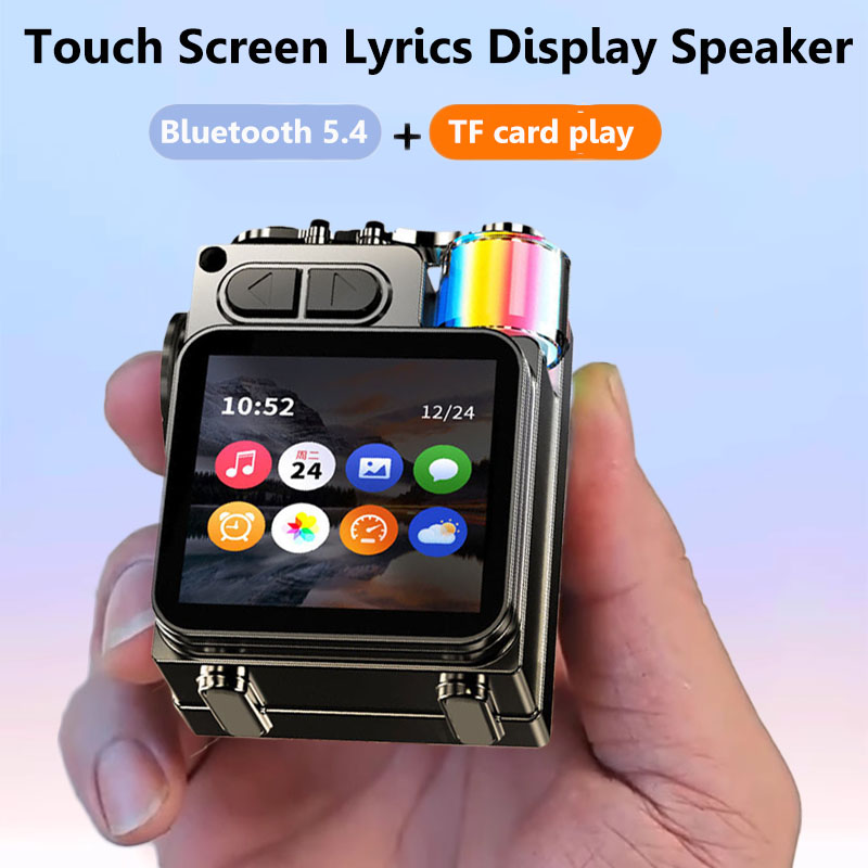 Audio Music Player App - สมาร์ทหน้าจอสัมผัสลําโพงบลูทูธมินิแบบพกพาเครื่องเล่นแฮนด์ฟรีไร้สาย MP3 เพลงกล่องรองรับ TF Play APP
