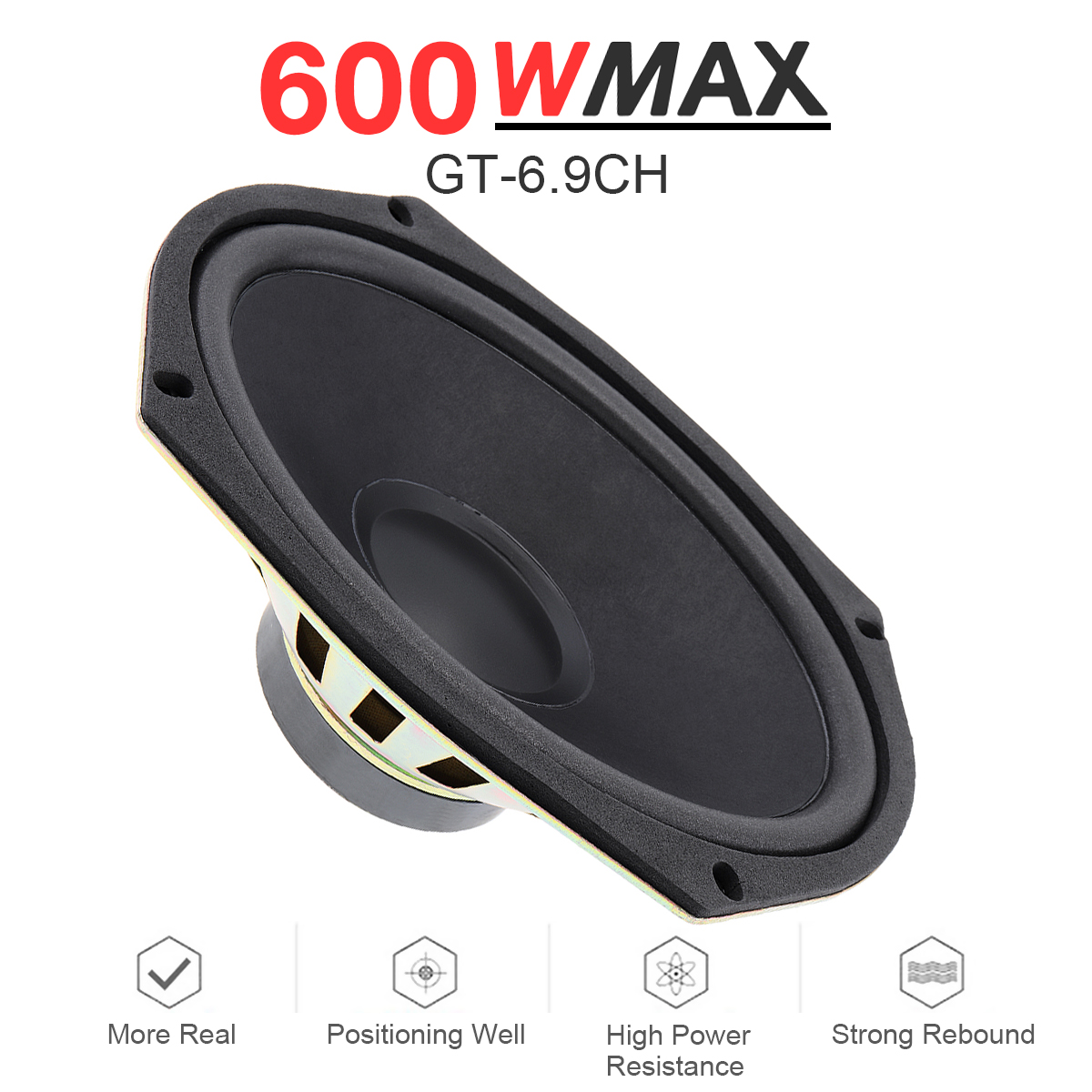 Audio Universal Music - 1/2ชิ้น6x9นิ้ว600W ลำโพงรถยนต์ร่วมแกนอเนกประสงค์สำหรับประตูรถยนต์เสียงเพลงสเตอริโอแบบเต็มช่วง SPEAKER HIFI ความถี่