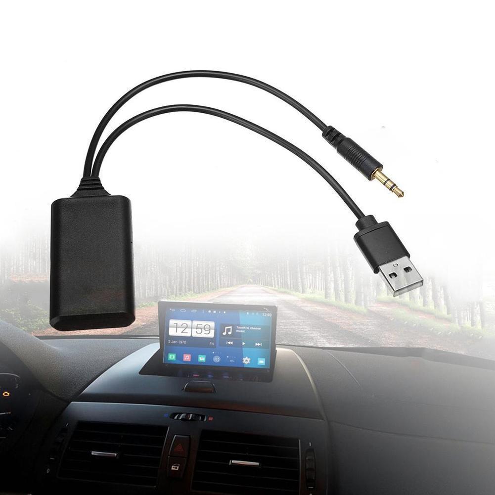 Audio Music Car - อะแดปเตอร์บลูทูธไร้สายสำหรับรถยนต์ ตัวรับสัญญาณเสียง AUX HIFI คุณภาพเสียงเพลงสเตอริโอ แจ็คตัวรับสัญญาณไร้สาย