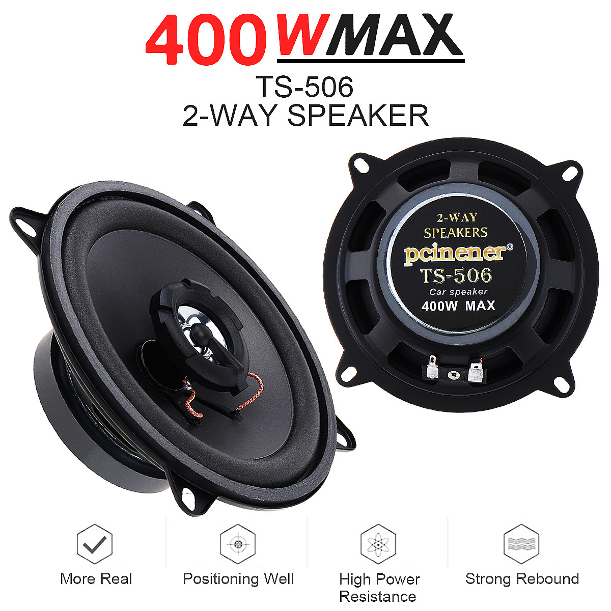5 นิ้ว 400 W/500 W 2-Way รถ Hi - Audio Universal Music บทวิจารณ์และราคา