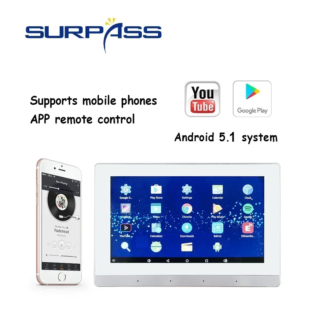 7 นิ้ว WiFi In Wall เครื่องขยา - Audio Music In Background บทวิจารณ์และราคา