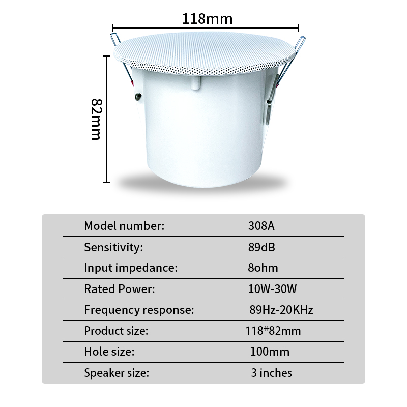 3 นิ้ว 8Ohm เสียงรอบทิศทางลําโ - Audio Music In Background บทวิจารณ์และราคา