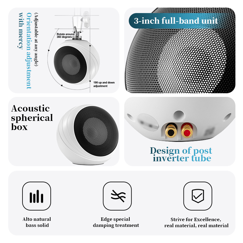 Oupushi ติดเพดานติดผนังระบบเสี - Audio Music In Background บทวิจารณ์และราคา