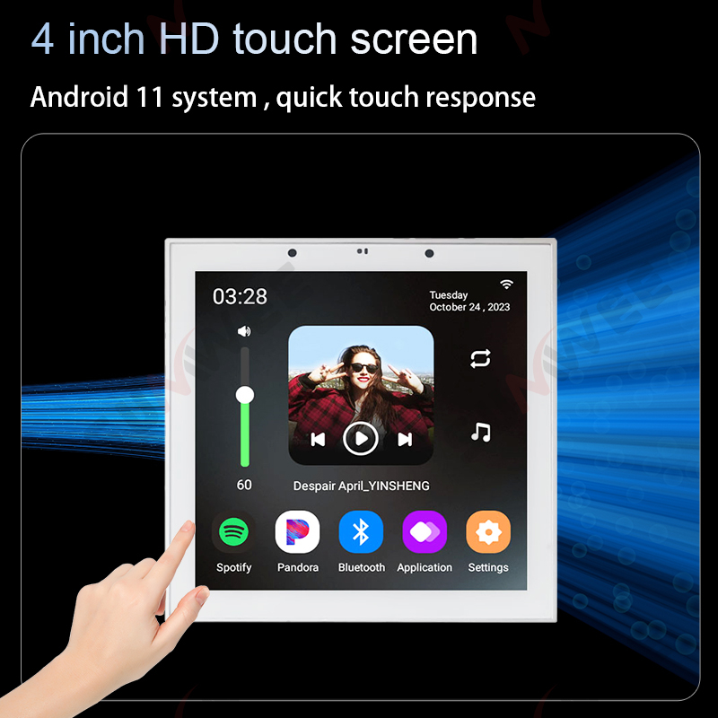 TUYA สมาร์ทโฮม 4 นิ้ว แอนดรอยด - Audio Music In Background บทวิจารณ์และราคา