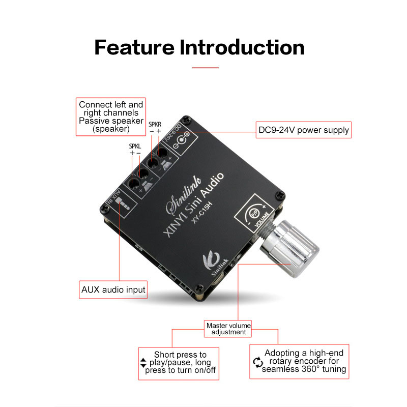 2*20W บลูทูธ 5.0 เครื่องขยายเส - Audio Music Player App บทวิจารณ์และราคา