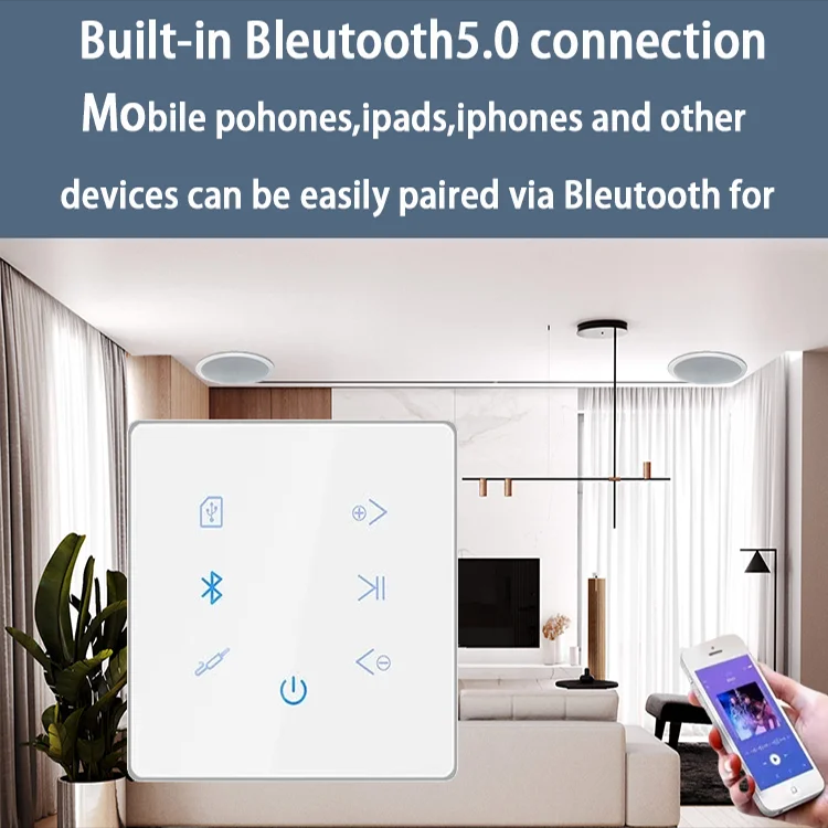 เครื่องขยายเสียงติดผนังบลูทูธส - Audio Music In Background บทวิจารณ์และราคา