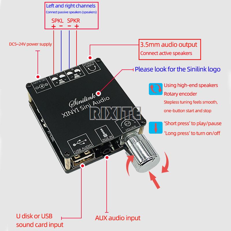 2*50W Bluetooth 5.0 เครื่องขยา - Audio Music Player App บทวิจารณ์และราคา